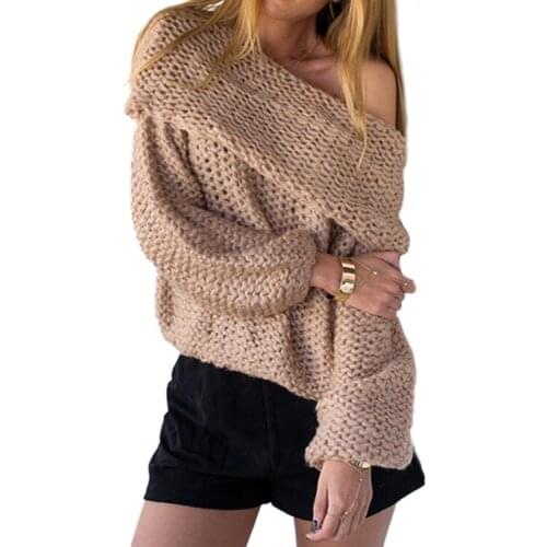 New Sweater Women 2019 Solid Color Casual Loose Europe Warmn Style Loose Thick Hot Sell Clothes Women Vestidos MMY76082