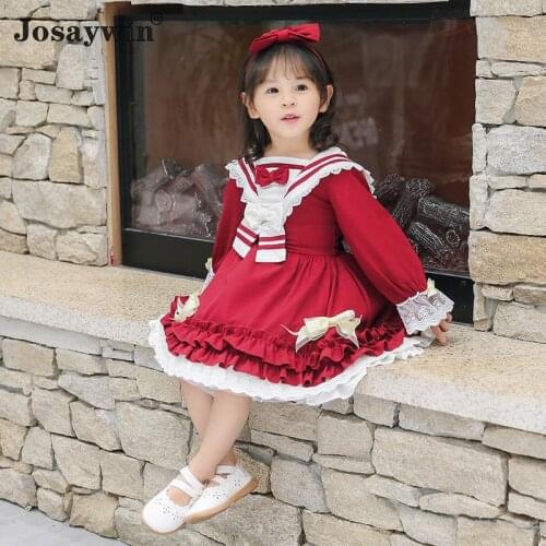 Kids Dress for Girls Baby Autumn Winter Lolita Girl kawaii Cute Wedding Dress Girl Long Sleeve Navidad Princess Party Vestidos