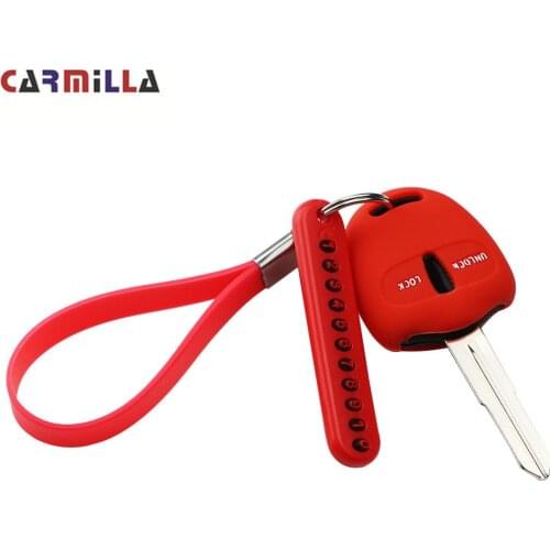 Silicone Key Case Cover Number KeyChain for Mitsubishi Lancer EX ASX Outlander Galant Pajero 2Buttons Remote Car Key Accessories