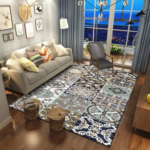 Nordic Rugs Flannel Baby Crawl Floor Mats Retro 3D Printing Carpets for Living room bedroom Decor carpet Kids Play Tent Area Rug