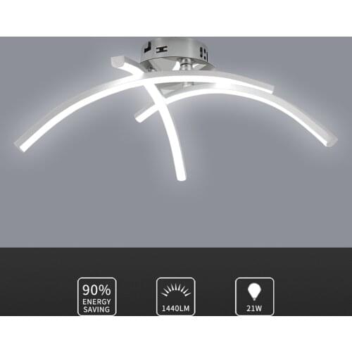 LED Ceiling Light For Living Room Bedroom AC 85-265V Warm Cold White Modern Trigeminal Ceiling Lamp Lighting Fixture Decoration