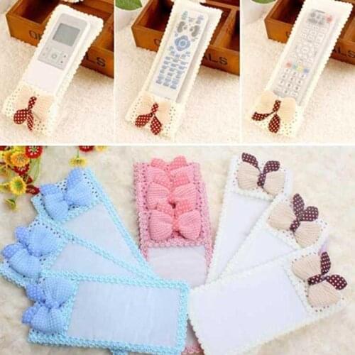 Fabric Lace TV Remote Control Protect Anti-Dust Fashion Cute Cover Bags New SCVD889