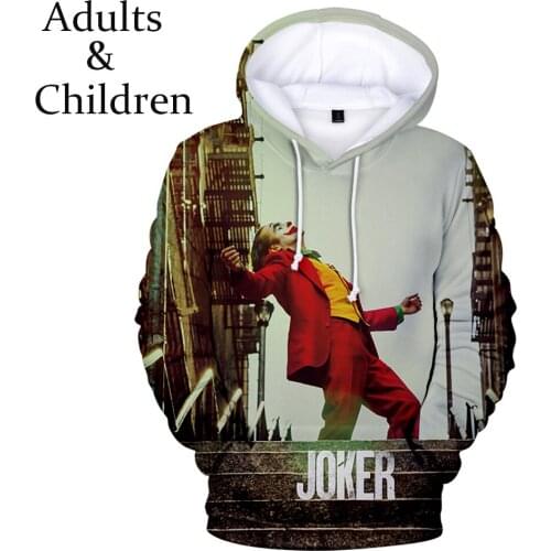 New Fashion Joker 3D Hoodies Men Women Sweatshirts Harajuku Kids Hooded Printing Joker Autumn boys girls Casual pillovers Hoody