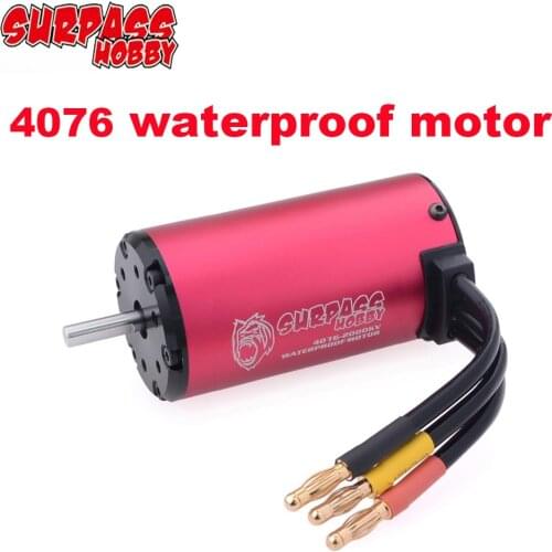 SURPASS HOBBY Waterproof 4076 5.0mm Brushless Motor 1500KV 1700KV 2000KV 2200KV 2250KV for RC 1/8 Drift Racing Off-road Car