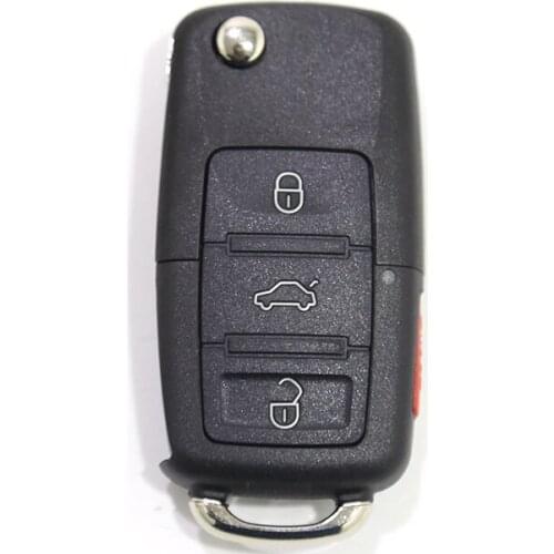 Ziguang Flip Remote Control for VW Touareg 3+1BUTTONS 315 MHz/433MH Car Key 4 Buttons Flip Remote Control Key for VW Touareg