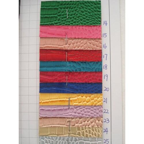1.2mm thick/ auto artificial leather leather material/ alligator leather shoes material/ crocodile pu synthetic leather fabric