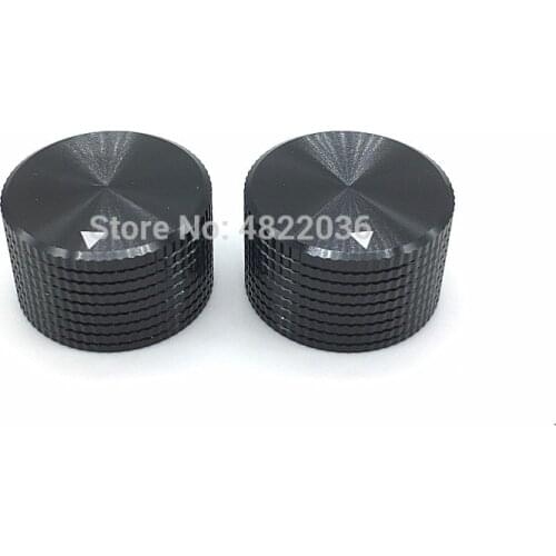 1pcs Black Aluminum Alloy Potentiometer Amplifier knob Switch Cap 25MM * 16MM Hexagon Socket Screw Inner Hole 6MM