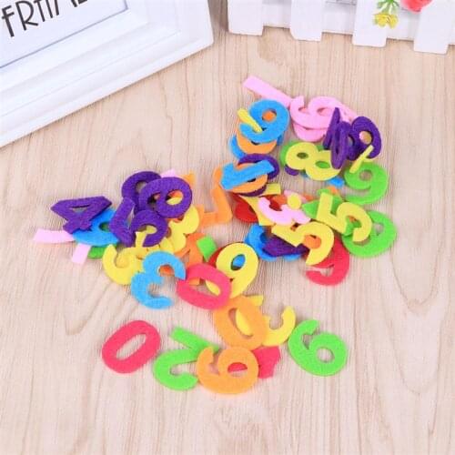 50pcs Colorful Felt Non-woven Fabric Numbers Handmade Craft DIY Accessory for Gifts Decoration Scrapbooking Kids Toys