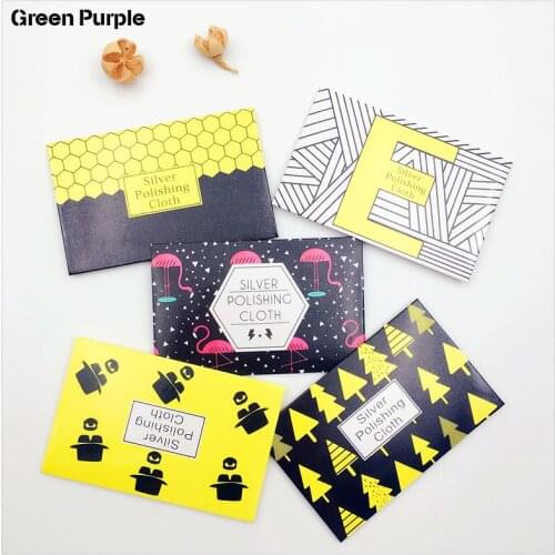 Silver Polish Cloth Flamingo Pattern Anti Tarnish Tools Wipe Maintain Silver/Gold Jewelry Special Polishing Clean Jewelry