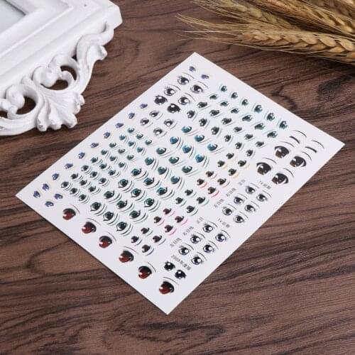 Anime Figurine Eyes Stickers Doll Face Organ Decals Clay Cartoon Paster