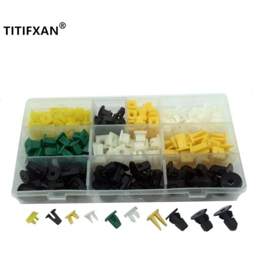 Auto Mudguard Self-tapping Screw Nut Base Bumper Headlight Taillight Plastic Fastener Clip With Box Fender Light Buckle Sets