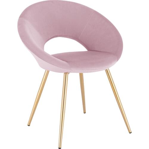 1PC Colorful Velvet Dining Room Chair Upholstered Kitchen Chair Gold Metal Legs Living Room Armchair Home Kitchen Furniture