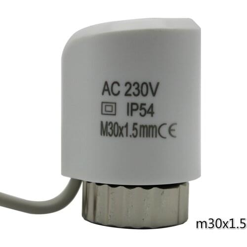 White normally open close thermal actuator nc electric thermal actuator valve underfloor heating thermal head radiator 230 24v