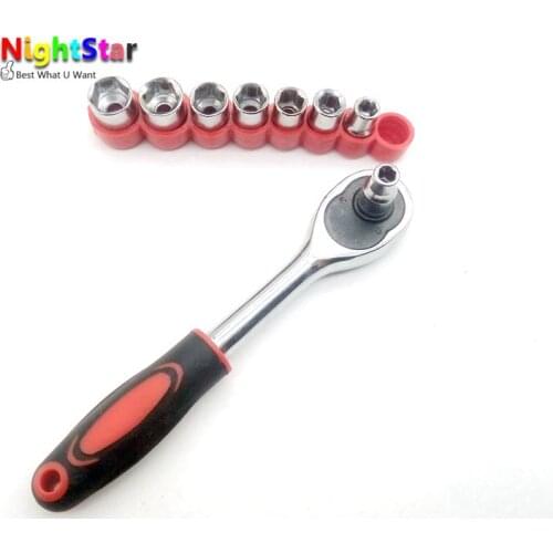 9pc 1/4 Inch Drive Hex Bit Socket Set Socket wrench Set Wrench Adapter 5/6/7/8/9/10/11/12mm