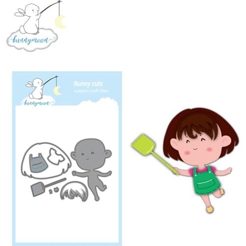 CH Cooking Girl Stencil Metal Cutting Dies For Scrapbooking Practice Hands-on DIY Album Decor Card Craft Dies