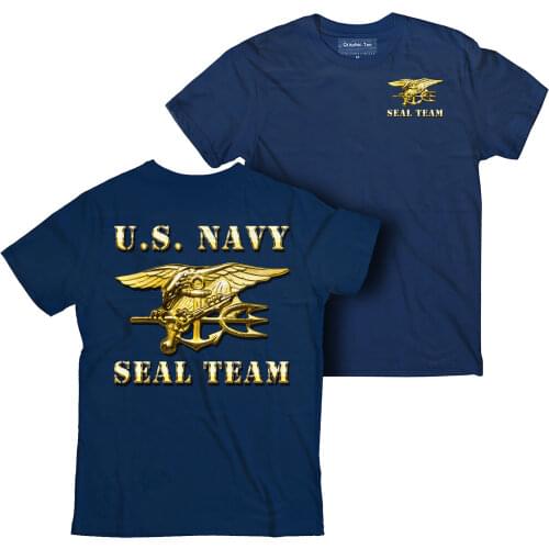 Double Side U.S. Navy Seal T-Shirt, Usn T-Shirt, Seal Team 6, Military Veteran Tee Tees Newest Letter Print Cartoon Men T Shirts