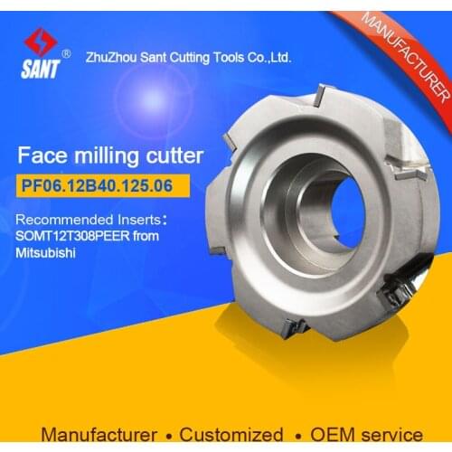 Mached insert SOMT12T308PEER Indexable milling cutter milling tools facing cutter cutting PF06.12B40.125.06