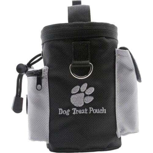 Dog Treat Pouch for Training with Poop Bag Dispenser, Easily Carries Pet Toys, Kibble and Treats, Running Waist Bags