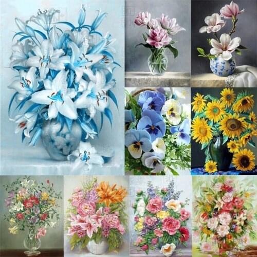 Full Square/round Flower Bouquet Diamond Embroidery 5D Diy Diamond Painting Mosaic Art Picture Home Wall Decoration Gift New