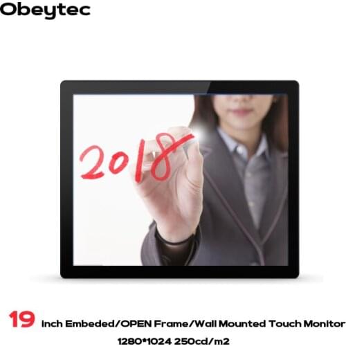 Obeytec 19" IP65 ATM Photobooth LCD Industrial Capacitive Open Frame Touch Monitor, PCAP touch screen, 10 Points