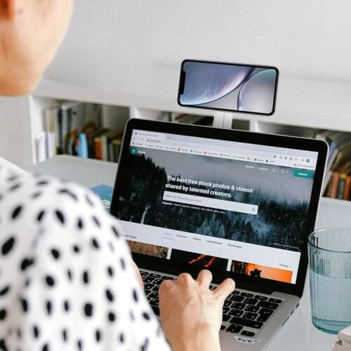 Office Laptop Phone Holder Side Mount Clip for 4 to 8inch Phone Ultra-thin portable foldable smartphone stand Side Mount Clip