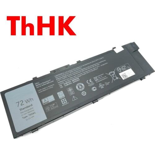 Genuine Original T05W1 TO5W1 Laptop Battery For DELL Precision 15 7000 7510 Precision 17 7000 7710 Notebook 72WH