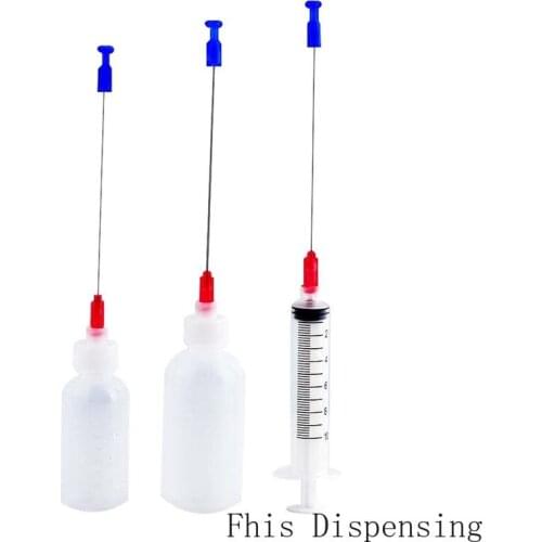 Plastic Squeeze Bottles 1oz, 2oz, 10ML Syringe, 4 "1" 0.5 "25G Dispenser Needle Applicators for Gun Oil Pack of 3