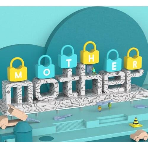 Plastic Montessori Locks Set Cognitive Numbers Locking Preschool Toy Learning Early Educational Toys for Children Kids Gift