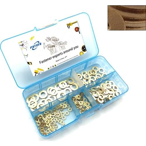 240Pcs/set GB97 DIN125 ISO7089 M2.5 M3 M4 M5 M6 Meson Pad Sheet Metal Collar Brass Flat Plain Washer flat gasket pure Kit