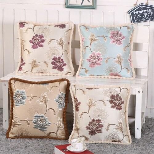 Luxury Embroidery Flower Soft Cotton Blending Fabric Cushion Covers 48 x 48 cm Vintage Pillowcase For Sofa Home Decoration-01