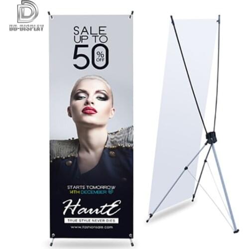 DD Banner Stand Portable Tripod Collapsible Advertising Banners Aluminum Poster Display Stand for Party and Wedding 80 X 180cm