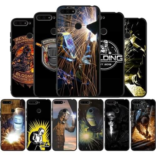 Welder Welding Hot Metal Worker Solderin Black TPU Soft Phone Case For Honor 8X 9 8 10 20 30 Lite Pro MATE 9 10 20 30 Pro Lite