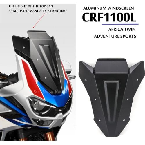 Fit For Honda CRF1100L CRF 1100 L Africa Twin Adventure Sports Motorcycle Aluminum Windshield Windscreen Wind Shield Deflector