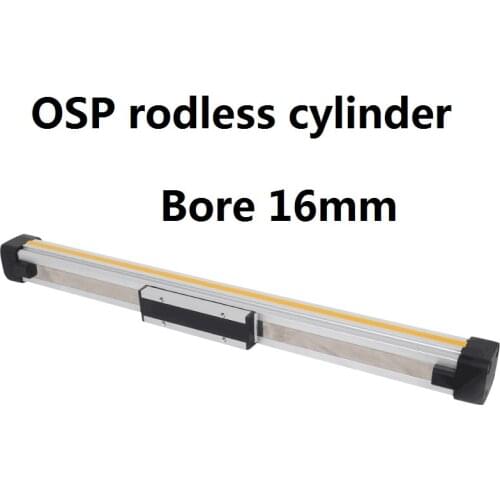 OSP16 OSP-P high speed Pneumatic Air Cylinder Bore 16mm Mechanical Joint Double Acting rodless cylinder OSP-P16-100 OSP-P16-200