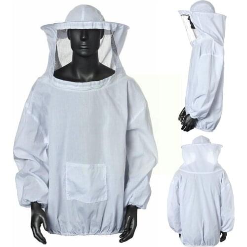 Protective Beekeeping Jacket Veil Smock Equipment Bee Sleeve Keeping Suit Hat C3I3