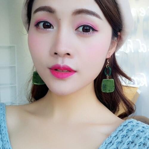 Retro Square Oval Mosaic Earrings Romantic Individuality Party Vintage Earrings for Women Jewelry Accessories Earring Female