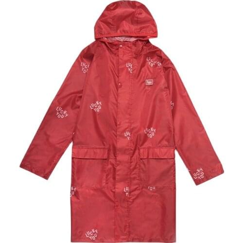 Womens Jacket Raincoat Adult Long Body Fashion Red Waterproof Rain Coat Clothing Poncho Waterproof Suit Capa De Chuva Gift