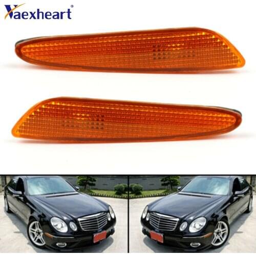 1 Pair Front Amber Side Marker Lamp Bumper Turn Signal Light Shell Car 2118200121 Fit For Mercedes Benz E320 E500 E55 2118200221