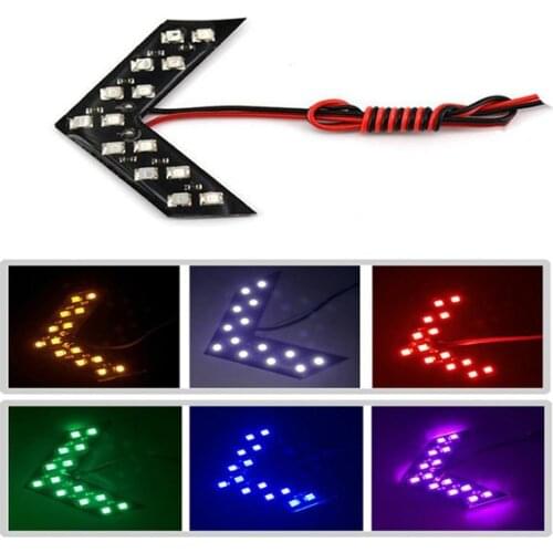 1Pc 14 SMD LED Arrow Panel for Car Rearview Mirro Indicator Turn Signal Light Car LED Rearview Mirror Light Car Accessories