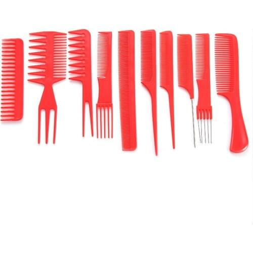 10 Style Anti-static Hairdressing Combs Tangled Straight Hair Brushes Girls Ponytail Comb Pro Salon Hair Care Styling Tool