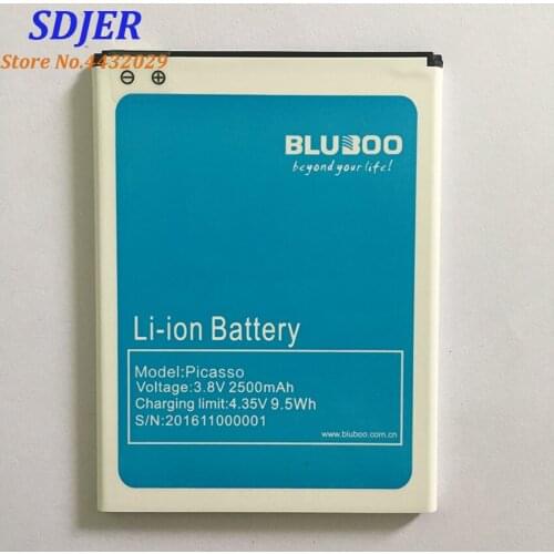 100% Original Bluboo Picasso Battery Replacement 2500mAh Back up Battery For Bluboo Picasso Mobile Phone