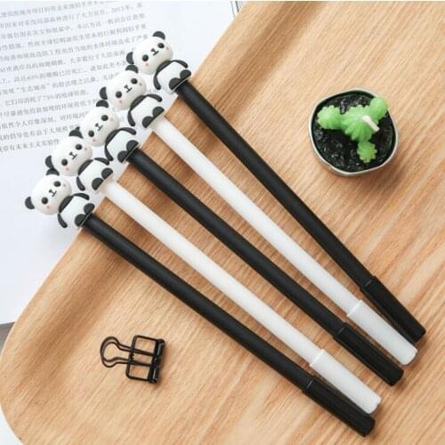 2 pcs/lot Cute Panda Animal Gel Pen Ink Pen Promotional Gift Stationery School & Office Supply