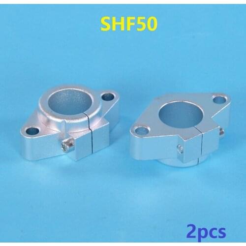 2pcs/lot SHF50 aluminum linear bearing shaft support for 50mm rod rail shaft support diy XYZ table CNC router parts