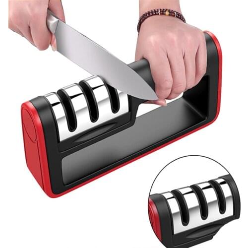 3 Stages Professional Sharpening Stone Knives Whetstone Diamond Ceramic Sharpener Tool