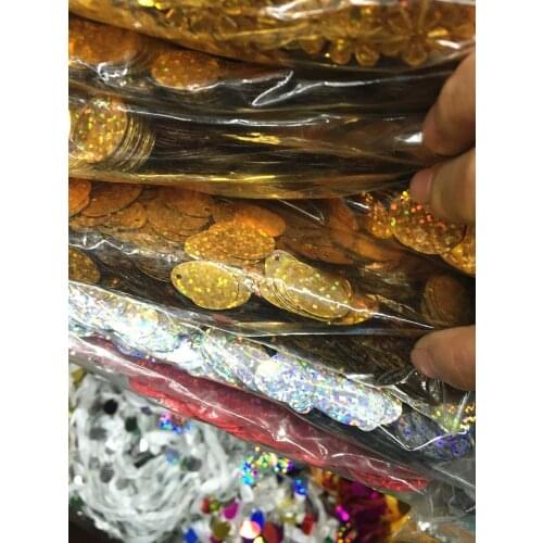 400pcs/lot 12*20mm Oval Egg Shape Sequins Flat PVC Crafts With Side Hole Belly Dance Garment DIY Accessories Laser Gold, Silver