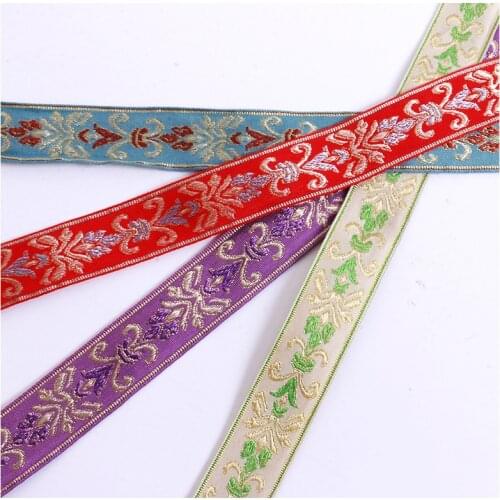 5/10 Yards Vintage Ethnic Embroidery Jacquard Curtain Webbing Sofa Cushion Lace Ribbon Decor DIY Home Textile Sewing Accessories
