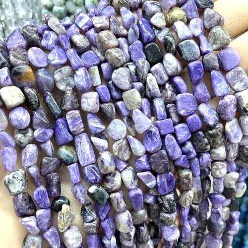 5-12mm Irregular Natural Genuine Charoite Purple Loose Spacer Beads For DIY Jewelry Making Bracelet Necklace Accessories 15