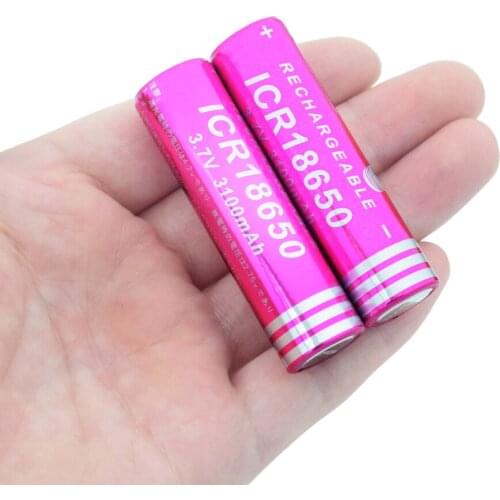 18650 Battery 3.7V 3100mah ICR 18650 Li-ion Battery Rechargeable Lithium Batteries Torch Accumulator Cells For Flashlight