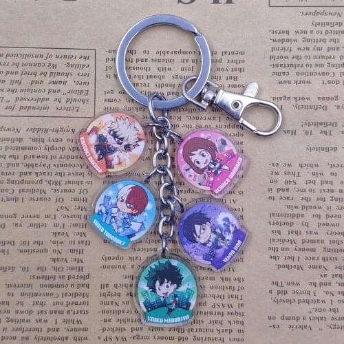 My Hero Academia Deku Acrylic Cute Unique Anime Keychain For Women Men Male Female Key Ring Love Jewelry Gift Drop Shipping