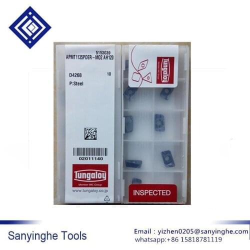 APMT1135PDER-M02 AH120 CNC Carbide milling insert cnc blade lathe tool cnc tool (10 pcs/lots )